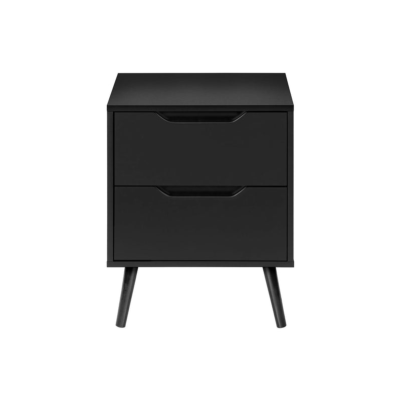 Modern accent table with storage drawers by 8th Street, featuring a sleek design and functional drawers for added storage.