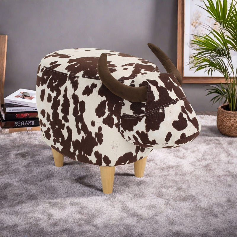 Cow Shaped Ottoman Footstool - R&R Furniture Gallery (Fountain Valley, CA)
