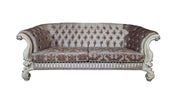 Versailles - Sofa With 7 Pillows - Ivory Fabric & Bone White - R&R Furniture Gallery (Fountain Valley, CA)