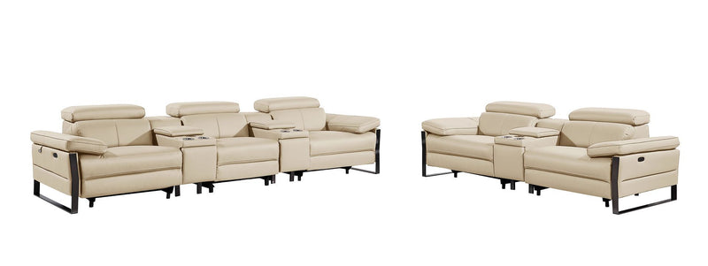 1246 - Modular Power Reclining Dual Console Sofa And Console Loveseat Set With Power Headrests