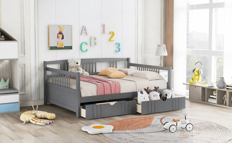 Modern DreamHaus multifunctional daybed with built-in storage drawers and sleek design, ideal for contemporary bedroom decor.