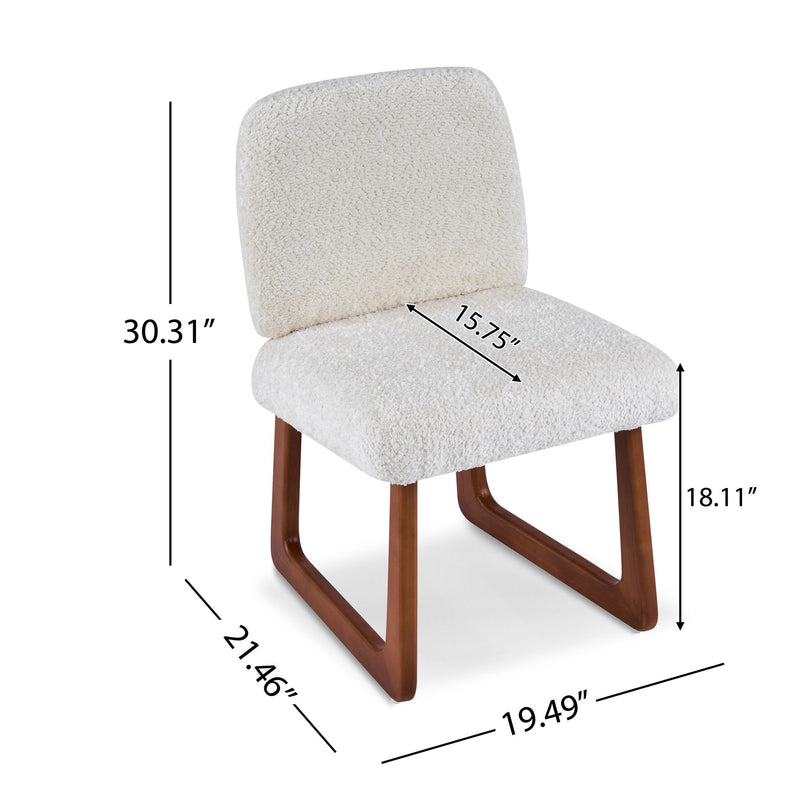 Dining Chair With Curved Legs (Set of 2) - Beige / Brown - R&R Furniture Gallery (Fountain Valley, CA)