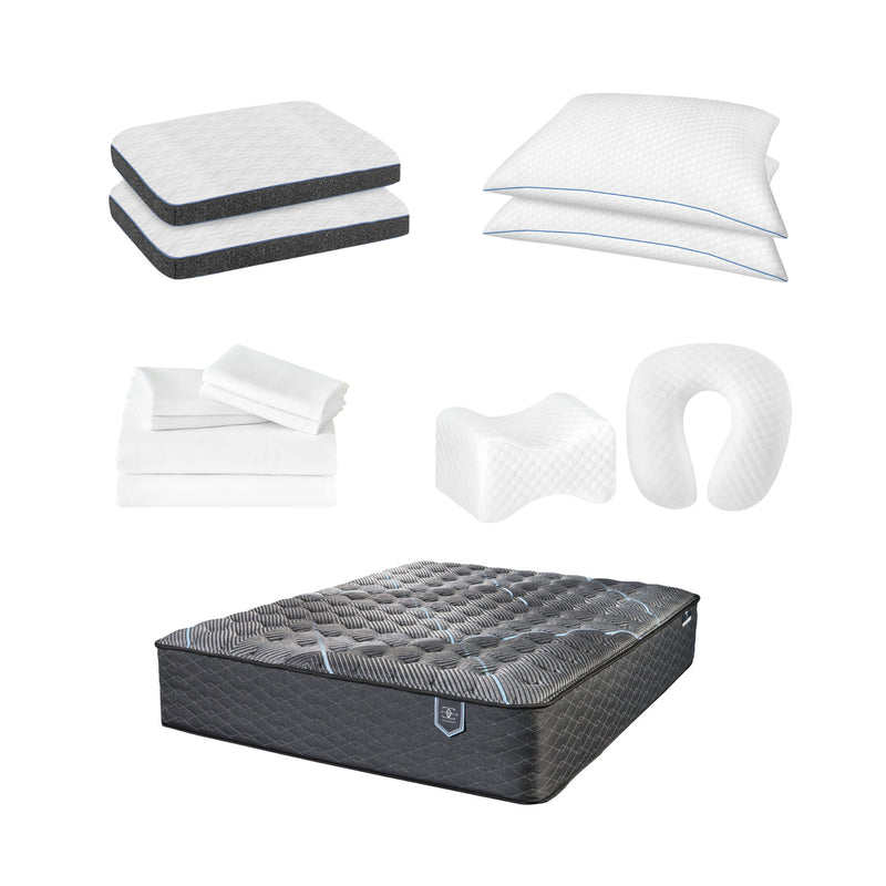 Comfort Care - Hybrid Restful Nights Euro Top Mattress With Premium Comfort Bedding Pack - R&R Furniture Gallery (Fountain Valley, CA)