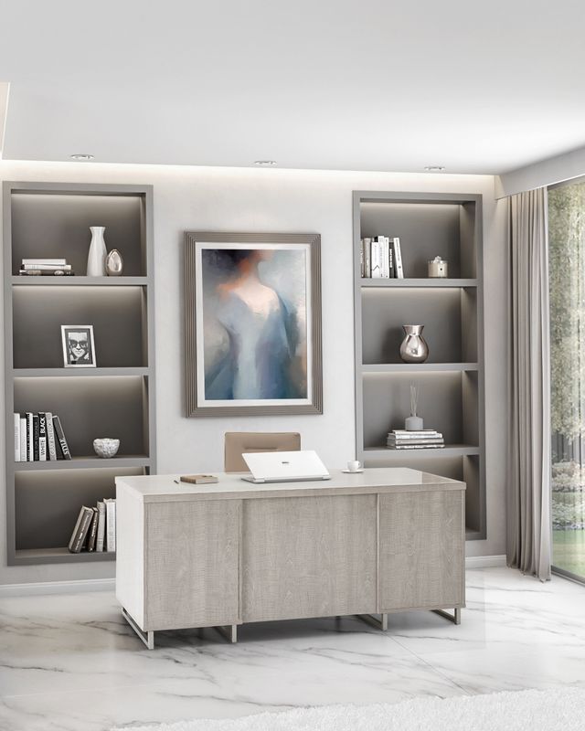 Marin - Desk - Greige - R&R Furniture Gallery (Fountain Valley, CA)