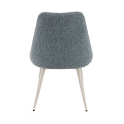 Laela - Side Chair (Set of 2) - Light Blue Boucle & White - R&R Furniture Gallery (Fountain Valley, CA)