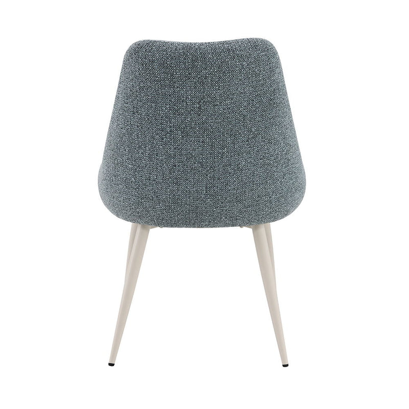Laela - Side Chair (Set of 2) - Light Blue Boucle & White - R&R Furniture Gallery (Fountain Valley, CA)