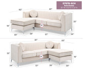 Delray - Micro Suede Sofa Chaise - R&R Furniture Gallery (Fountain Valley, CA)