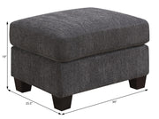 Ottoman - Gray - Wood - R&R Furniture Gallery (Fountain Valley, CA)