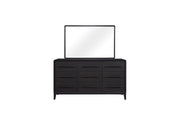 Rectangle Wood Mirror - Black - R&R Furniture Gallery (Fountain Valley, CA)