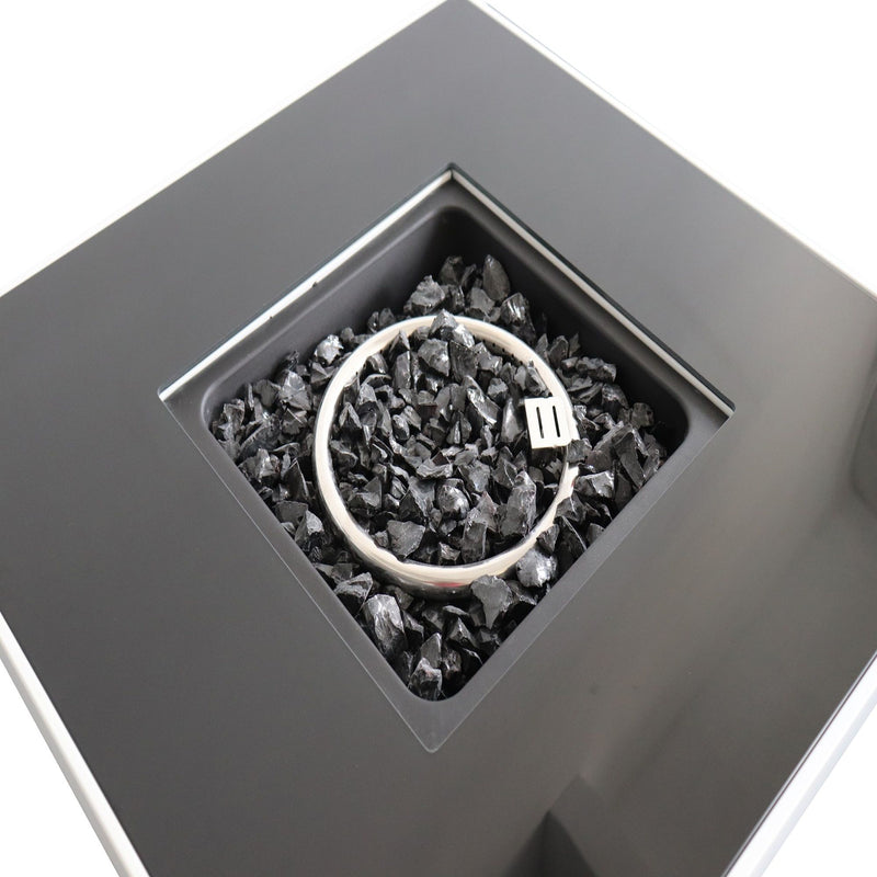 Powdercoated fire pit with top from LSI Patio Furniture, outdoor fire pit with a sturdy design and protective top.