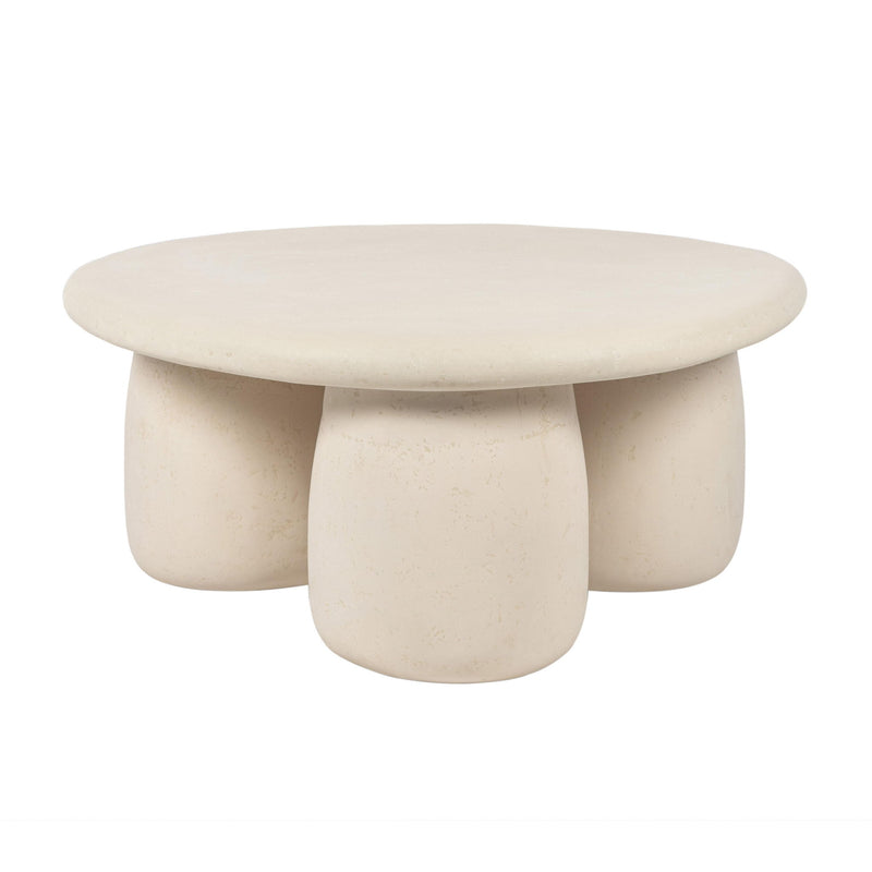 Rahul - Round Coffee Table - Cream - R&R Furniture Gallery (Fountain Valley, CA)