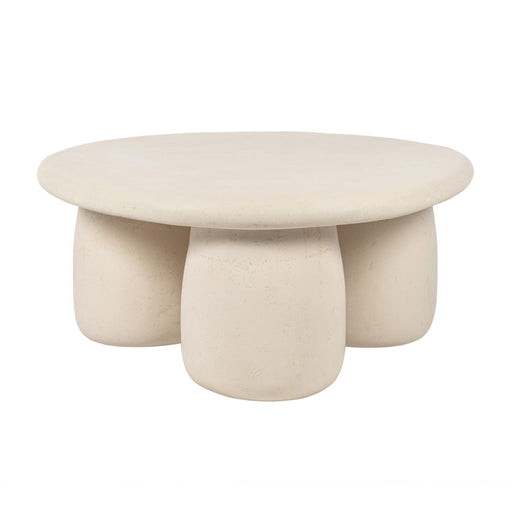 Rahul - Round Coffee Table - Cream - R&R Furniture Gallery (Fountain Valley, CA)