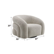 Irma - Chair With Swivel - Gray Boucle - R&R Furniture Gallery (Fountain Valley, CA)