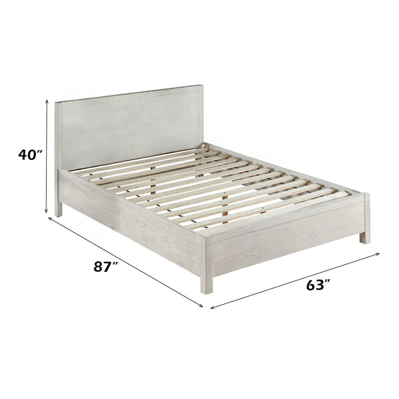 Celerina - Queen Bed - Weathered White - R&R Furniture Gallery (Fountain Valley, CA)