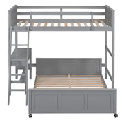 Full Over Full Bunk Bed With Desk - R&R Furniture Gallery (Fountain Valley, CA)