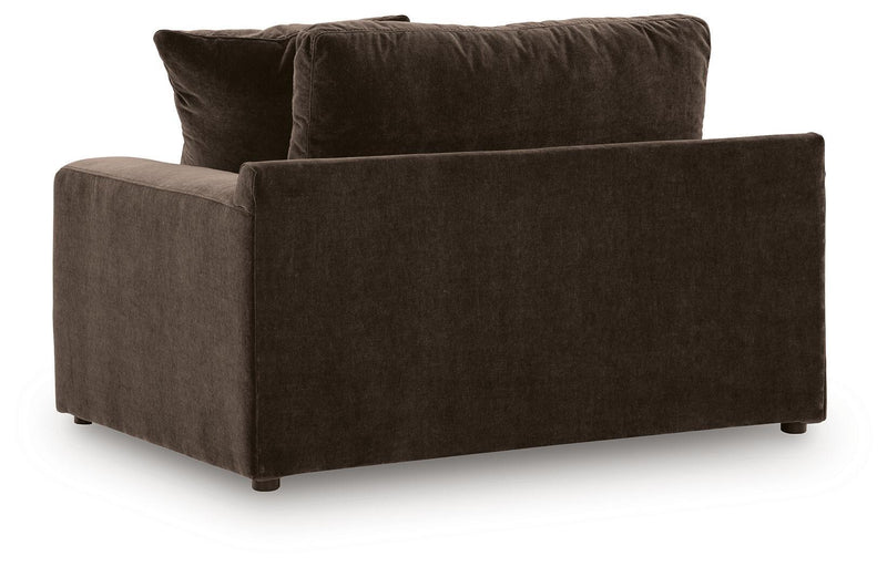 Benchcraft Maxton Heights chair and a half arm chair with plush upholstery and wide seating for comfortable relaxation.