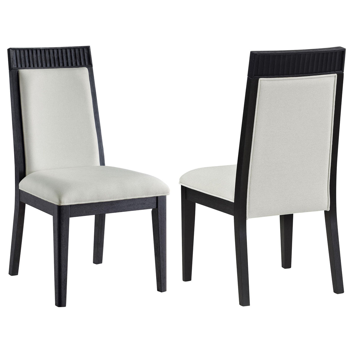 Brookmead Dining Side Chair Ivory and Black (Set of 2)