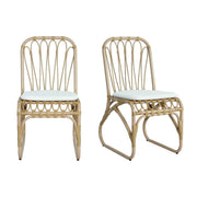 Outdoor Wicker Dining Chairs With Washable Cushion (Set of 2) - R&R Furniture Gallery (Fountain Valley, CA)