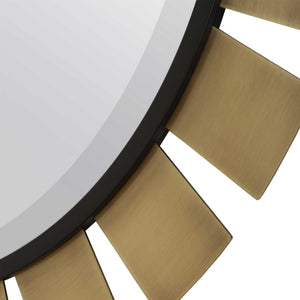 Toluca - Round Mirror - Brass