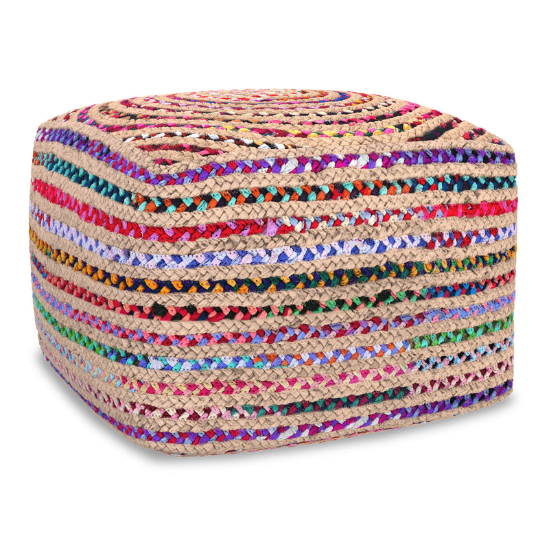 Margo - Square Pouf - Multicolor - R&R Furniture Gallery (Fountain Valley, CA)