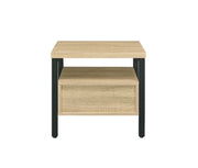Yawan - Accent Table - Oak & Black - R&R Furniture Gallery (Fountain Valley, CA)