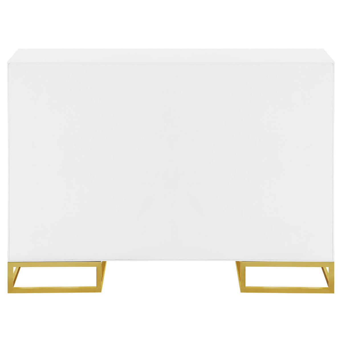 Synchrony - 2 Door Accent Cabinet With Art Deco Trim - White