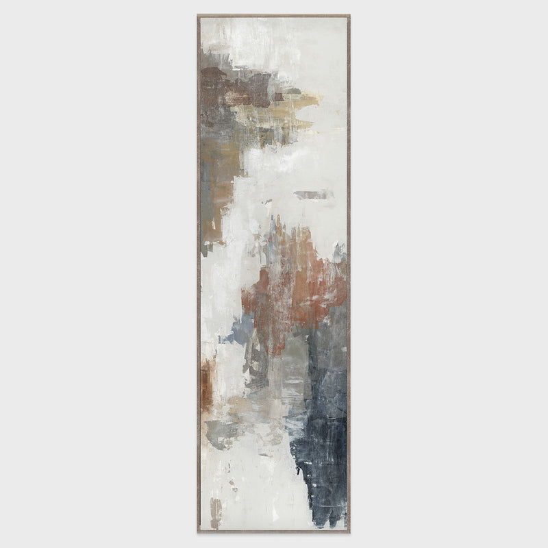 Brand New - 20" x 70" Painting Art by Buddy Whitlock Right - Dark Gray / Blue - R&R Furniture Gallery (Fountain Valley, CA)