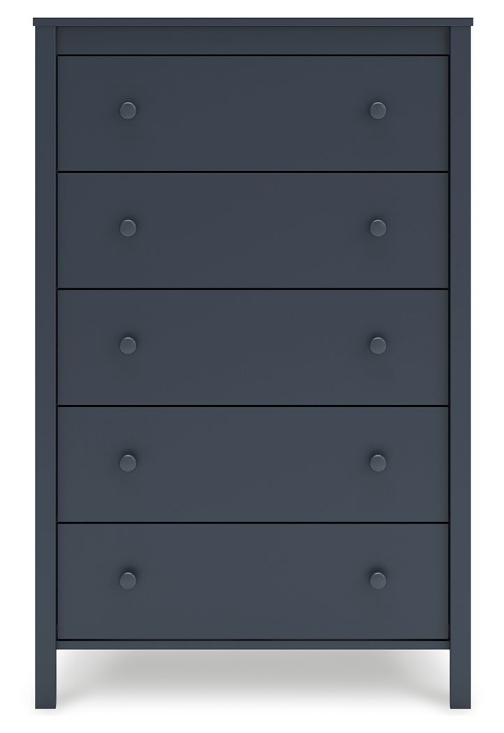 Simmenfort - Five Drawer Chest - Navy Blue - R&R Furniture Gallery (Fountain Valley, CA)