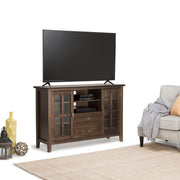 Artisan - Tall TV Media Stand - Natural Aged Brown - R&R Furniture Gallery (Fountain Valley, CA)