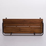 Outdoor Bench With Powder Coated Iron Frame - Teak - R&R Furniture Gallery (Fountain Valley, CA)