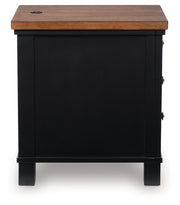 Wildenauer - Chair Side End Table - Brown / Black - R&R Furniture Gallery (Fountain Valley, CA)