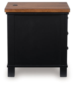Wildenauer - Chair Side End Table - Brown / Black - R&R Furniture Gallery (Fountain Valley, CA)