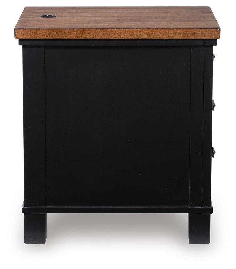 Wildenauer - Chair Side End Table - Brown / Black - R&R Furniture Gallery (Fountain Valley, CA)