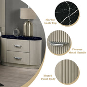 Travonte - Nightstand - Gray / Beige - R&R Furniture Gallery (Fountain Valley, CA)
