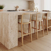 Gerri - Counter Stool - Cream / Natural - R&R Furniture Gallery (Fountain Valley, CA)
