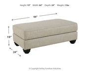 Asanti - Ottoman - Fog - R&R Furniture Gallery (Fountain Valley, CA)
