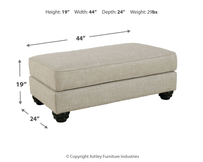 Asanti - Ottoman - Fog - R&R Furniture Gallery (Fountain Valley, CA)