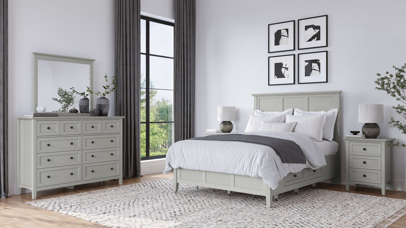 Grace Three Drawer Nightstand in Elephant Grey
