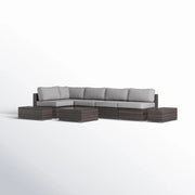 Wicker Sectional Seating Group With Cushions - R&R Furniture Gallery (Fountain Valley, CA)