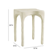 Skully - Textured Side Table - Cream - R&R Furniture Gallery (Fountain Valley, CA)