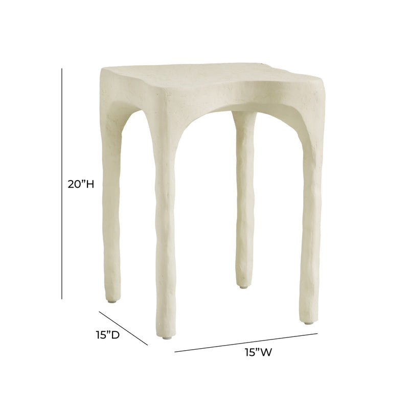 Skully - Textured Side Table - Cream - R&R Furniture Gallery (Fountain Valley, CA)