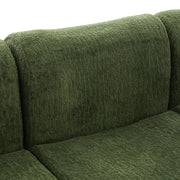 Noble House 3-seater sofa couch with curved armrests, stationary design in neutral fabric, modern living room furniture.