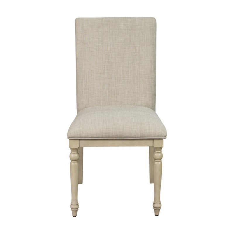 Fiona - Upholstered Dining Chair With Turned Legs (Set of 2) - Light Gray - R&R Furniture Gallery (Fountain Valley, CA)