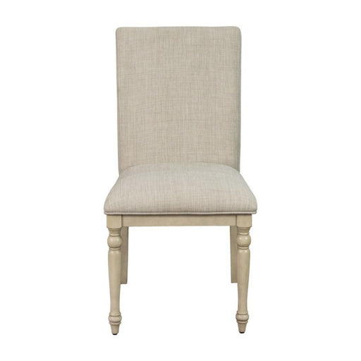 Fiona - Upholstered Dining Chair With Turned Legs (Set of 2) - Light Gray - R&R Furniture Gallery (Fountain Valley, CA)