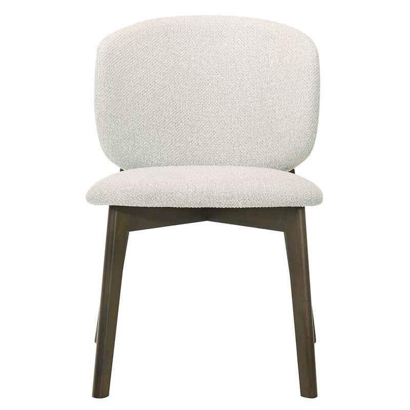 Mallin - Side Chair (Set of 2) - Gray Chenille & Walnut - R&R Furniture Gallery (Fountain Valley, CA)