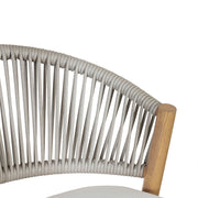 Outdoor Bar Height Metal Frame Counter Stools With Scallop Shaped Backrest & Water Resistant Cushions - R&R Furniture Gallery (Fountain Valley, CA)