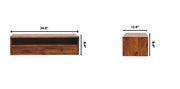 Lunar - 2 Drawer Wall Mounted Media Unit - Brown - R&R Furniture Gallery (Fountain Valley, CA)