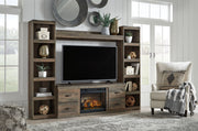 Trinell - 4-Piece Entertainment Center With 60" TV Stand - R&R Furniture Gallery (Fountain Valley, CA)