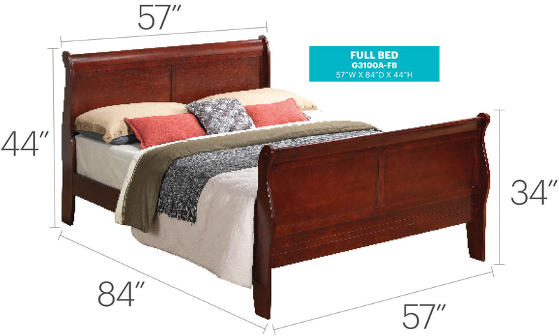 Panel Sleigh Bed - R&R Furniture Gallery (Fountain Valley, CA)