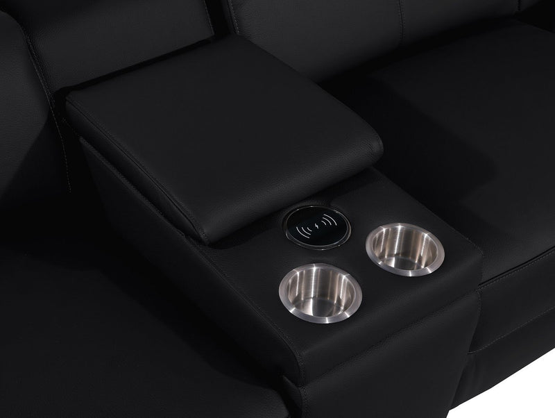 1246 - Modular Power Triple Reclining Sofa, Console Loveseat, And Chair Set With Power Headrests